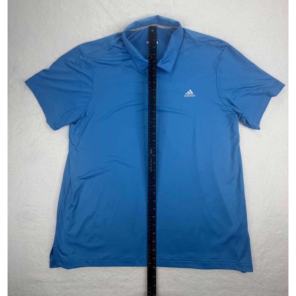 Adidas Golf Polo Shirt Mens 2XL Blue Short Sleeve Performance Athletic Top - Picture 5 of 9